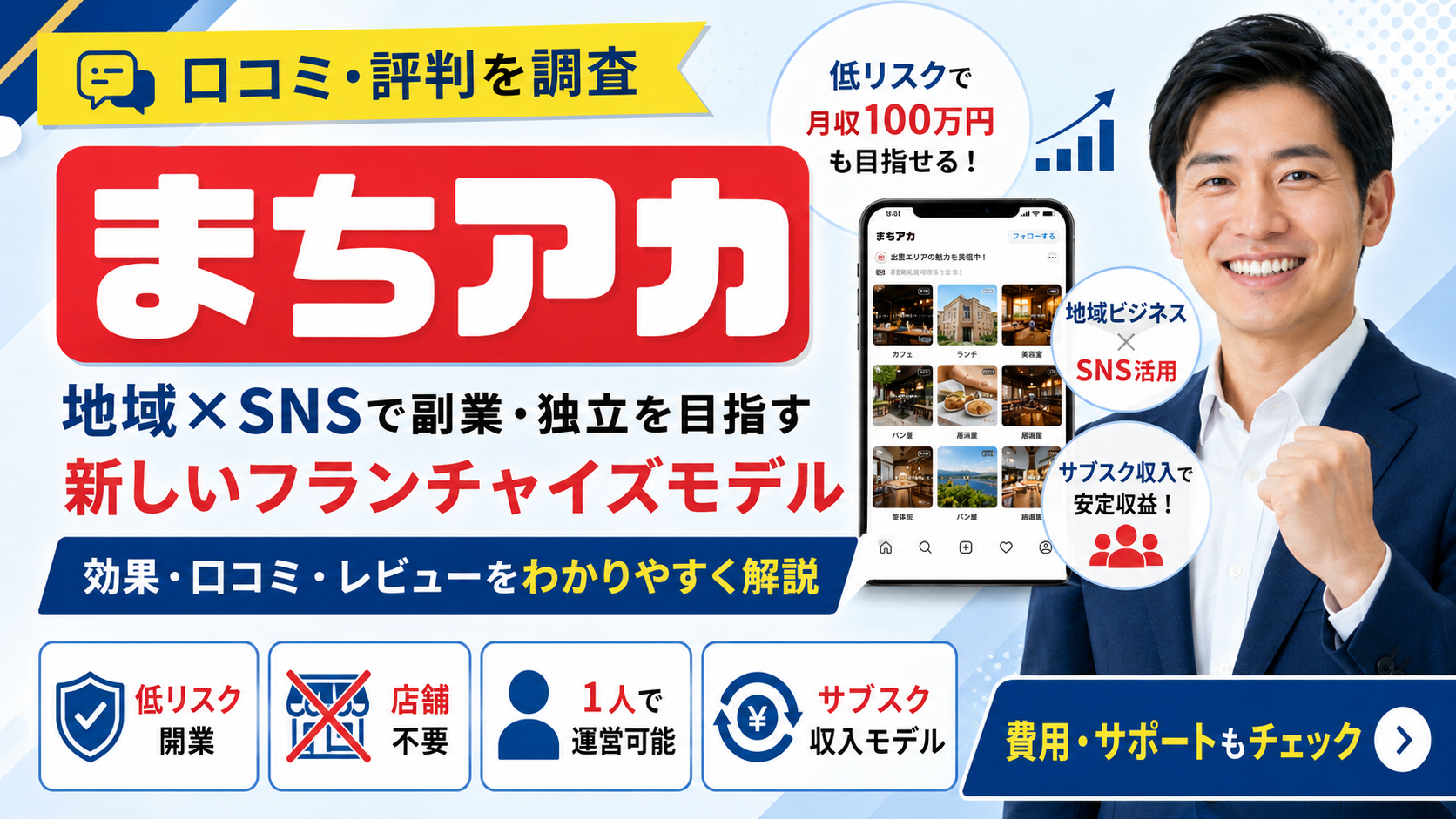 まちアカの口コミ・評判は?地域×SNSのフランチャイズFCオーナーの